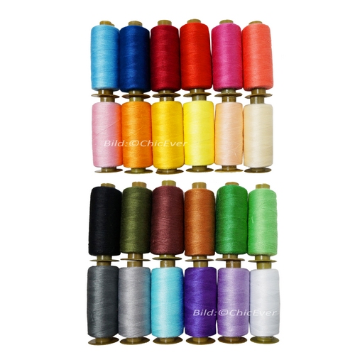 24 Nähgarne je ca.450m Set Nähfaden Garn Faden Polyester Nähmaschinen mehrfabig bunt 8724a - zum Schließen ins Bild klicken